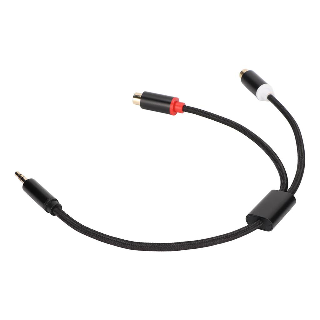3.5mm Male to 2 RCA Female Cable HiFi Gold Plated Plug 2 Way Transmission Stereo Sound Cable Y