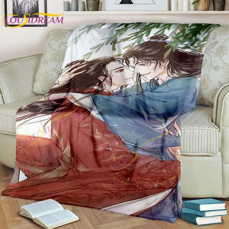 Official Grandmaster of Demonic Blanket Cartoon Blankets Wei Wu Xian Blankets Bed Sofa Soft Blanket Novel Lover Fan Gifts