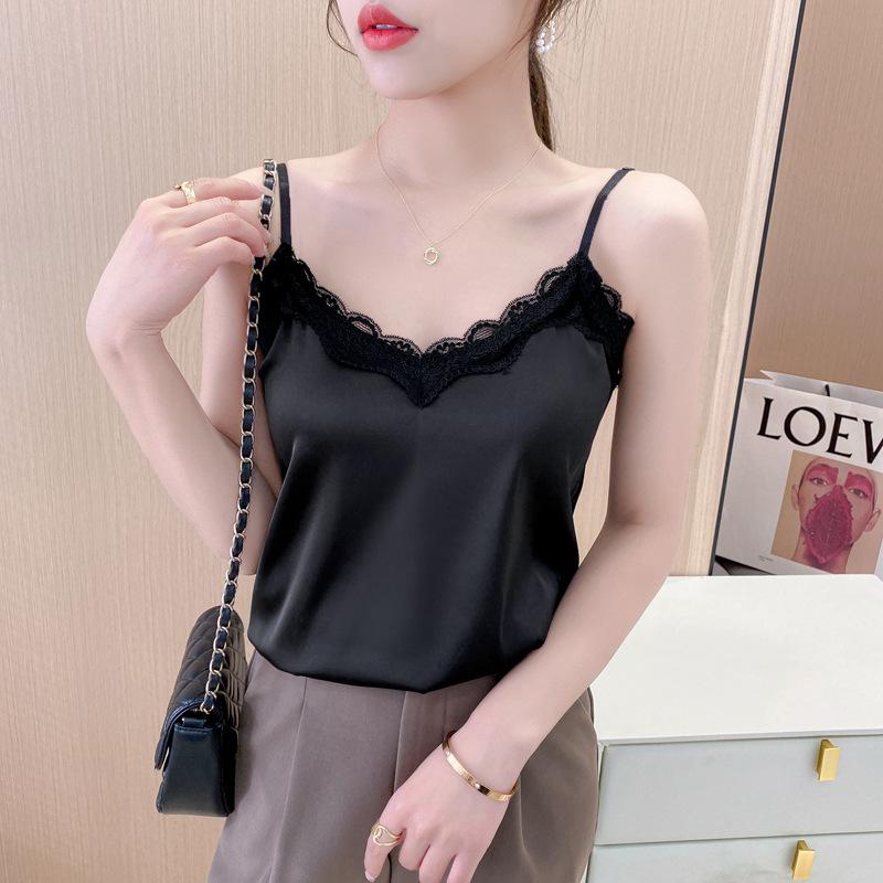 2025 Summer New Slim Lace V-neck Ladies Camisole