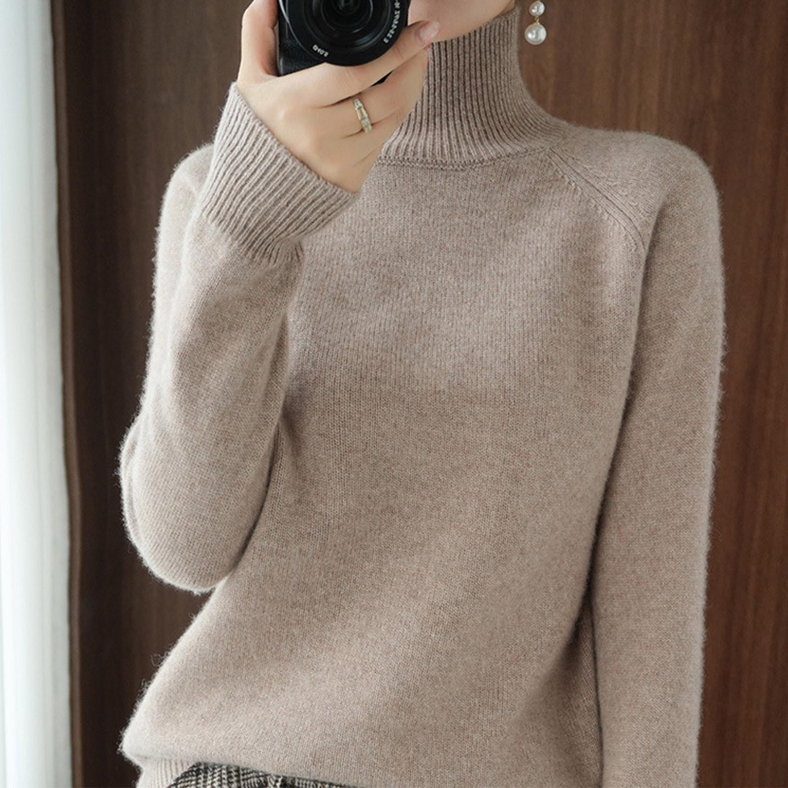 

Slim Fit Embroidery Round Neck Base Knitted Sweater Long Sleeved Women s Pullover Sweater
