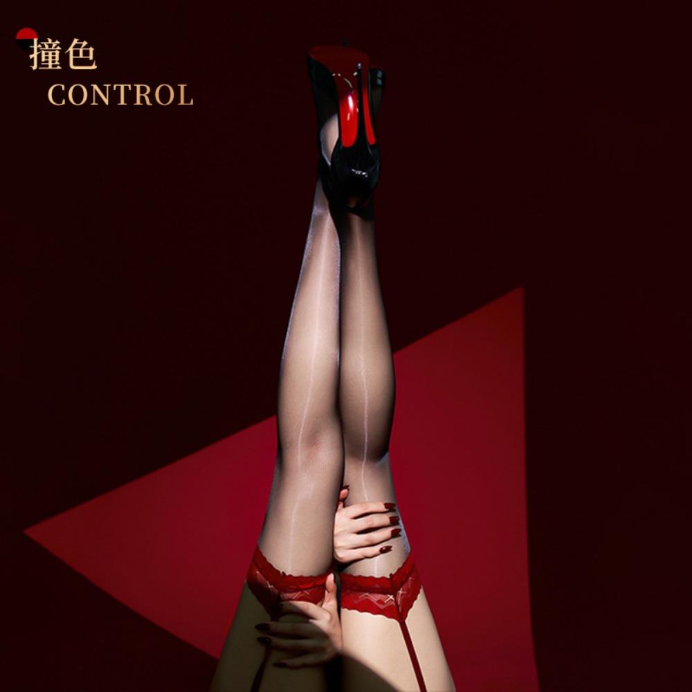 Domila's New 3D Oily Bow Stockings Suspenders Integrated Sex Stockings Sexy Oily Ultra-thin Stockings