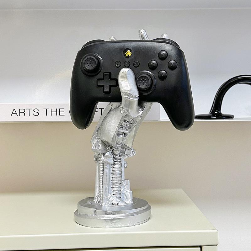 Creative Game Controller Desktop Stand Cyberpunk Mechanical Arm Simulated Robot Hand Sculpture Mechanical Hand Staute Decor