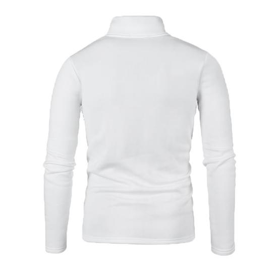 Pánská mikina Jednobarevná Vysoký límec Dlouhý rukáv Zip Zesílená Slim fit Protižmolková Silná Měkká Podzimní Topy pro Domov