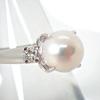 [Used] Pt900 Akoya White Pearl Diamond Ring / Size 12 / J1-4