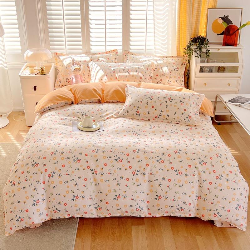 Bedding Four-piece Set Printed Bed Sheet Quilt Cover Pillowcase Set