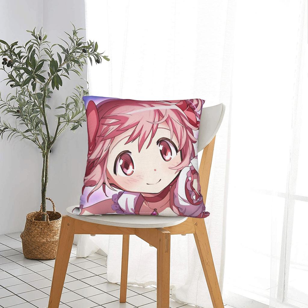 Pmmm Madomagi Madoka Kaname Pillowcases Cute Funny Pillow Case For Couch Sofa Bedroom Design Pillow Cover