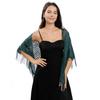 Stylish Triangle Lace Scarf Shoulder Wrap for Women Daily Wear Fringed Shawl for Wedding Ceremonies and Evening Soirees