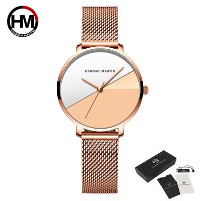 Orologio da donna Orologi al quarzo da donna Orologio con movimento al quarzo giapponese di moda Orologio da polso da donna impermeabile con cintura in maglia di acciaio dal design di lusso