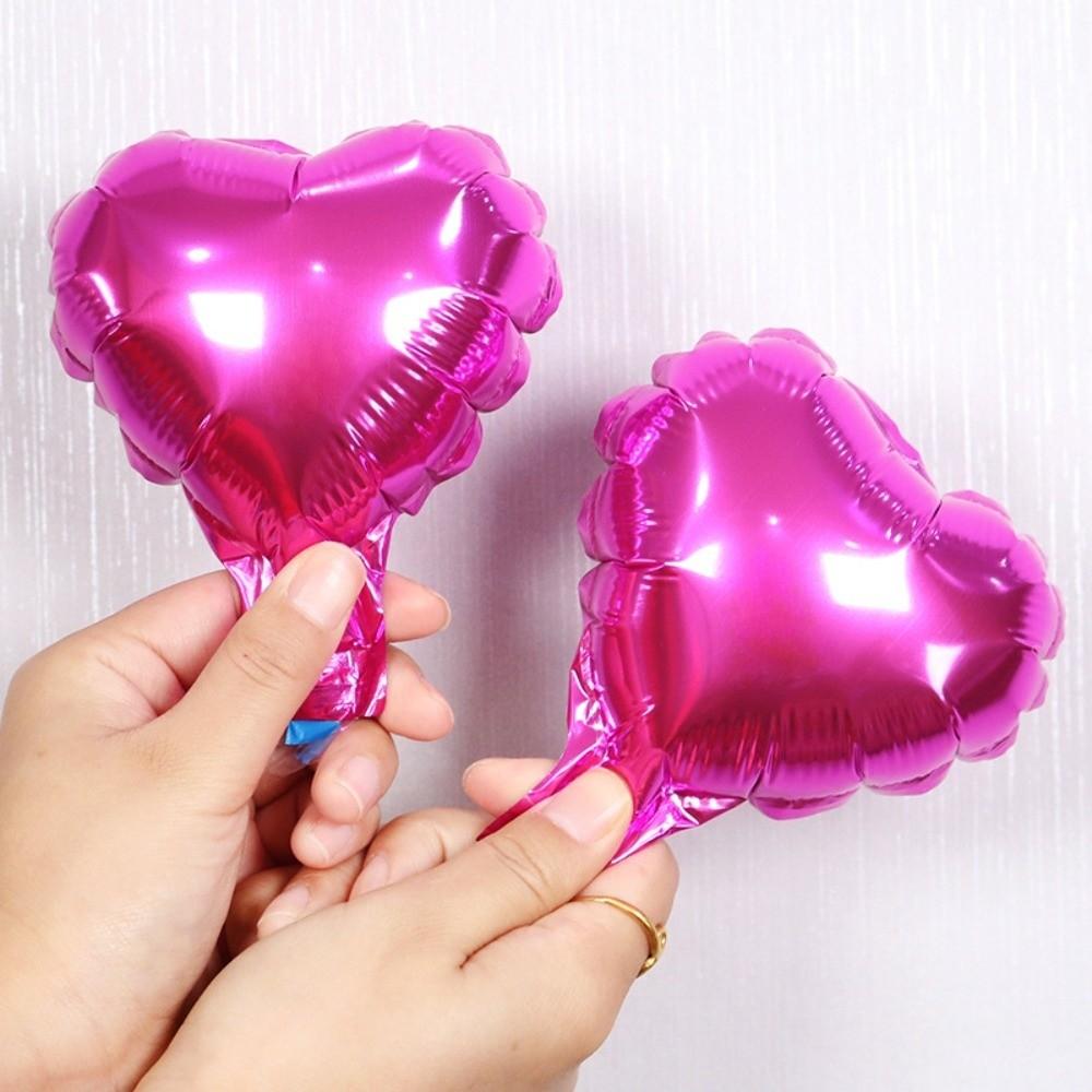 10pcs New 5 Inch Size Heart-shaped Foil Balloons Mini Multi-purpose Heart Balloons Love Heart Balloon Wedding Decoration