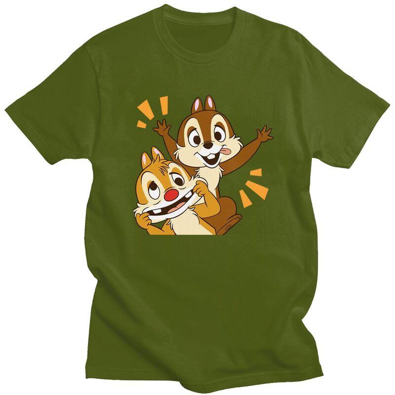 

Custom Men s Chip n Dale T Shirts Short Sleeve Cotton Tshirts Fashion T-shirt Casual Squirrel Cartoons Tee Slim Fit Clothing 4XL