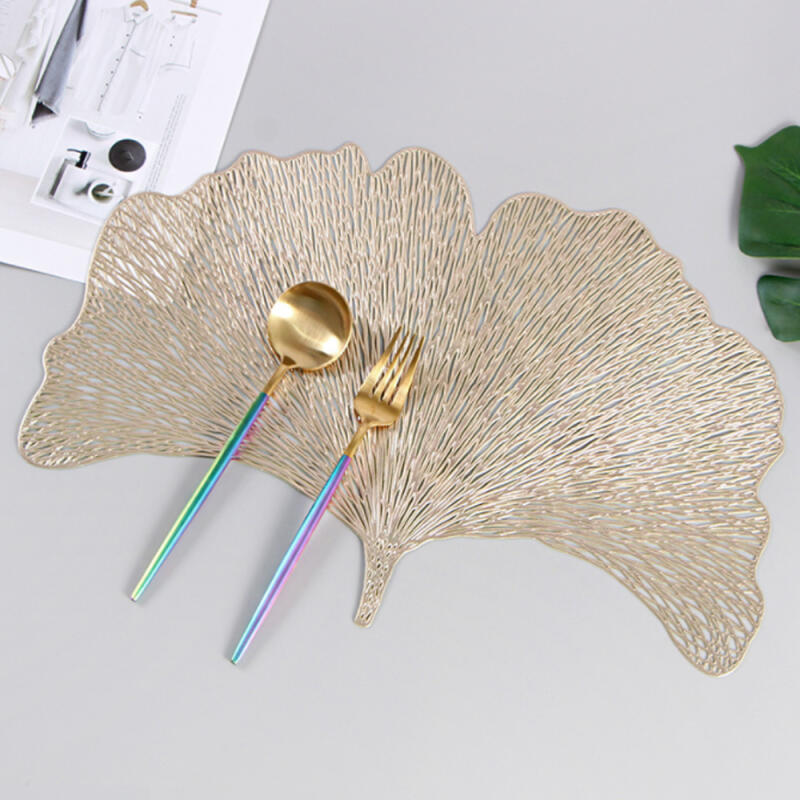 Table Deco Ginkgo Leaf Table Mat 2p (Gold)
