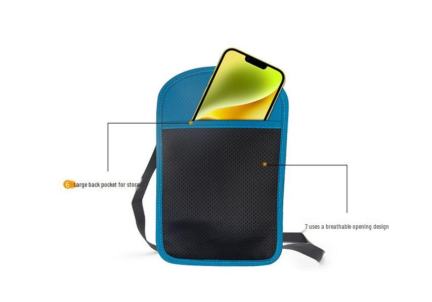 Borsa Passaporto Multifunzione RFID da Collo e Spalla con Protezione Documenti