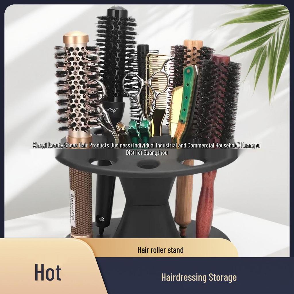 Plastic Round Air Cushion Comb Holder Display Rack for Hairdressing