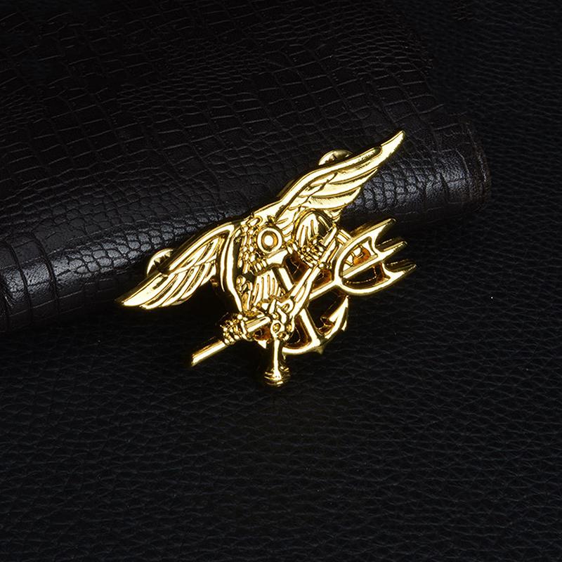 Us Navy Seal Eagle Anchor Trident Metal Badge Insignia Pin Gold Trident Badge Commemorative Medal