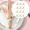 12 Pieces Napkin Rings Napkin Holder Buckles for Wedding Holiday Banquet