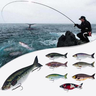1 ks 17,8 cm 82 g Dvoudílná bionická rybářská nástraha Návnada Střední až hluboká voda Velké dravé ryby Bass Grouper Potápivá kloubová swimbait
