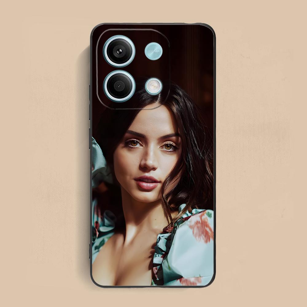 Ana De Armas Matte TPU Mobile Phone Case for Xiaomi Redmi Note 14 13 12 11 S Pro Plus 4G 5G Colorful Printing Cover