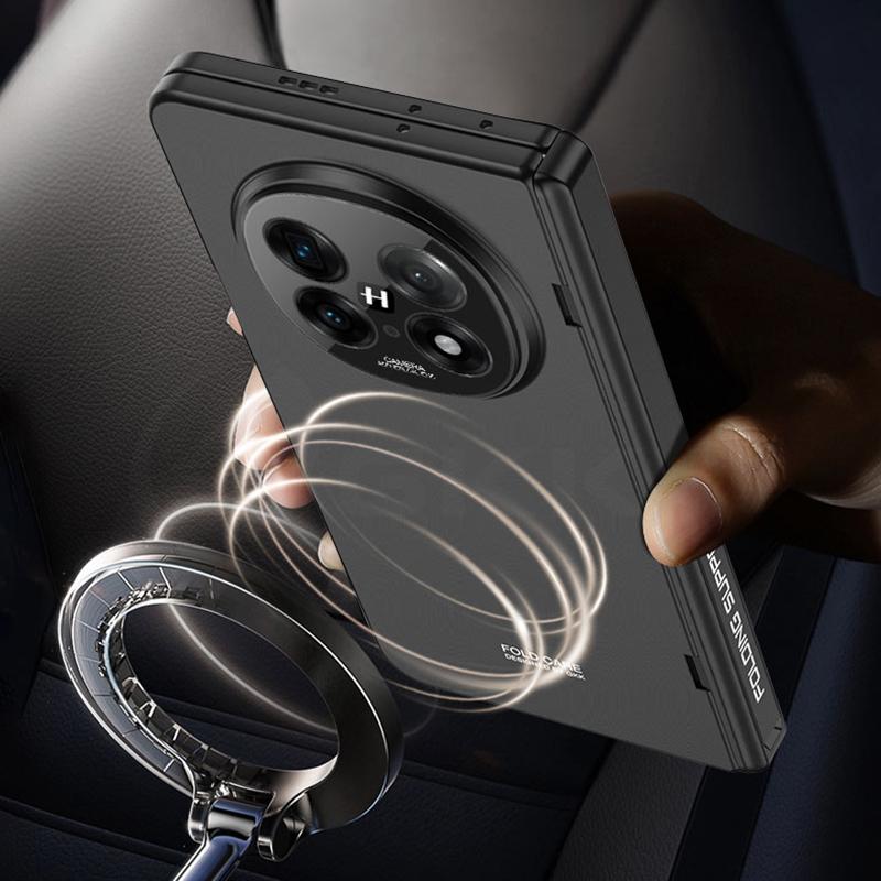 Magnetic Hinge Stand Armor Case For OPPO Find N5 Magnetic Wireless Charge Screen Glass Protective Cover For Oppo Find N5 Case