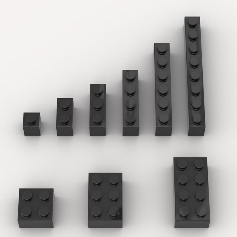 100 Красных Классических Строительных Блоков, Совместимы с LEGO, от 6 лет, 9 Размеров, Набор Красных Кирпичиков Большой Ассортимент, A0001 100 pcs