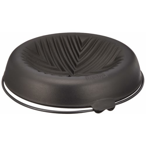 Iwachu Yakiniku and Genghis Khan Pot with Handle, Black Finish, for Direct Heat, Nanbu Ironware, 23006