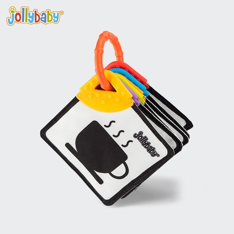 

Baby Black And White Cognitive Card With Teething Toy For Visual Development And Sensory Skills белый
