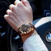 2025 New Mens Watches Top Brand Luxury Brown Leather Casual Quartz Watch Men Sport Waterproof Clock Watch
