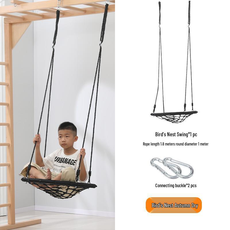 Outdoor Kids' Rope Ladder Swing for Sensory Integration and Climbing Activities