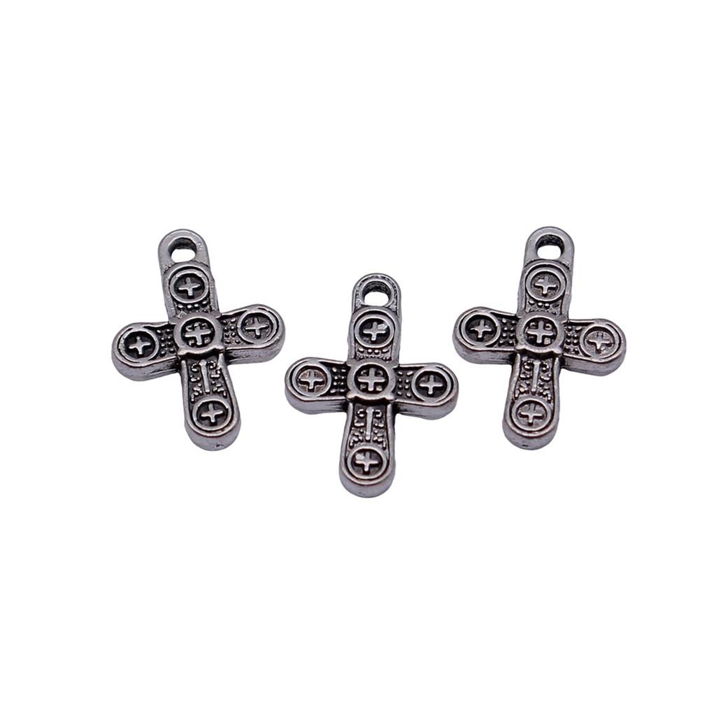 Pingentes de Cruz Clássica em Liga de Metal Multicor Para Joias Cristãs Minimalistas