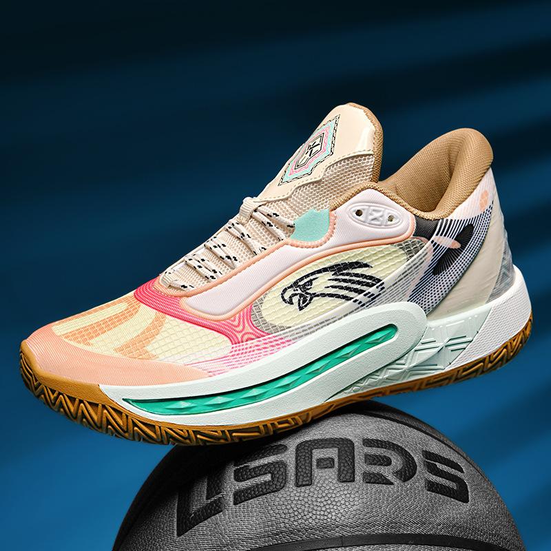 Luminous Color Basketball Shoes Low-top Wear-resistant and Non-slip Professional Practical Sports Shoes Rubber Outsole Friction Has Sound