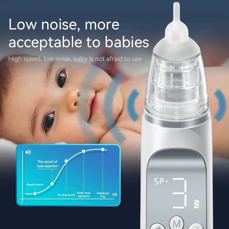3 Suction Levels Low Noise Anti-backflow 10 Soothing Music Electric Baby Nasal Aspirator Low Noise Nose Suction