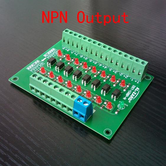 8 Channel Optocoupler Isolation Board Isolated Module PLC Signal Level Voltage Converter Board 8 Bit 1.8V 3.3V 5V 12V