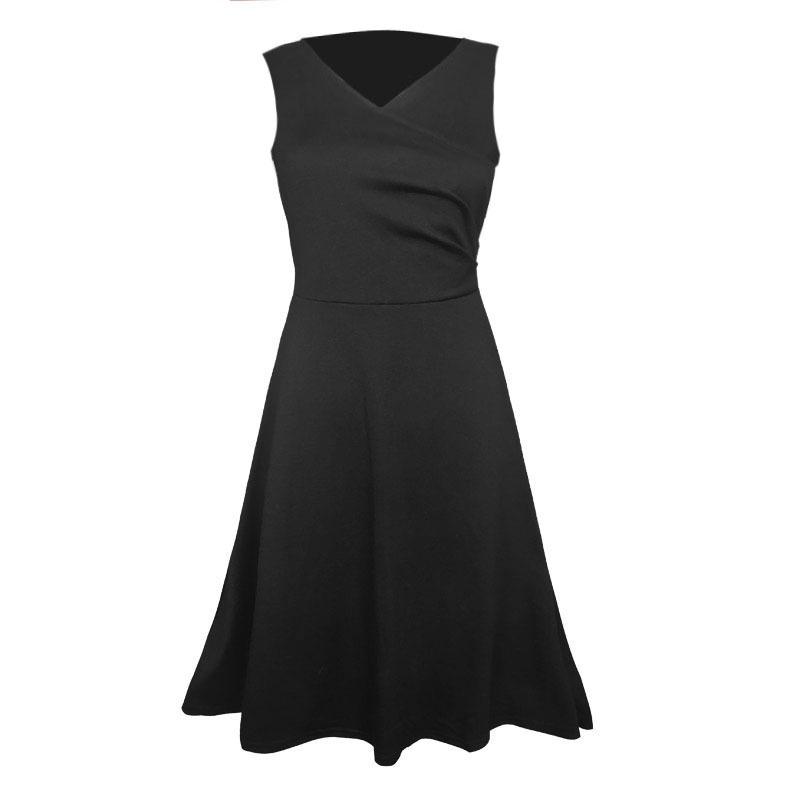 

Women s dress sleeveless multi-size black pendulum dress S