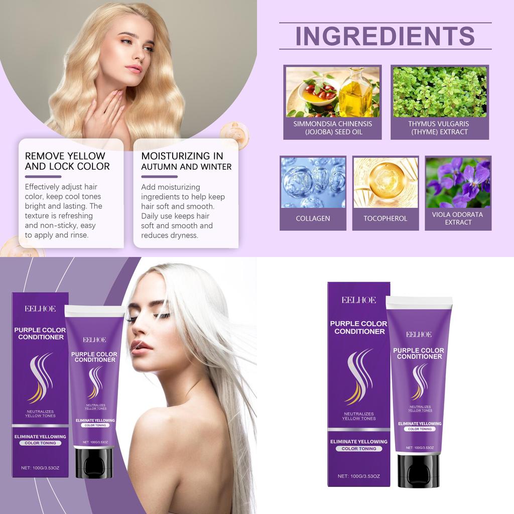 Eelhoe Nourishing Purple Conditioner 100g For Luxurious Smoothness And Shine