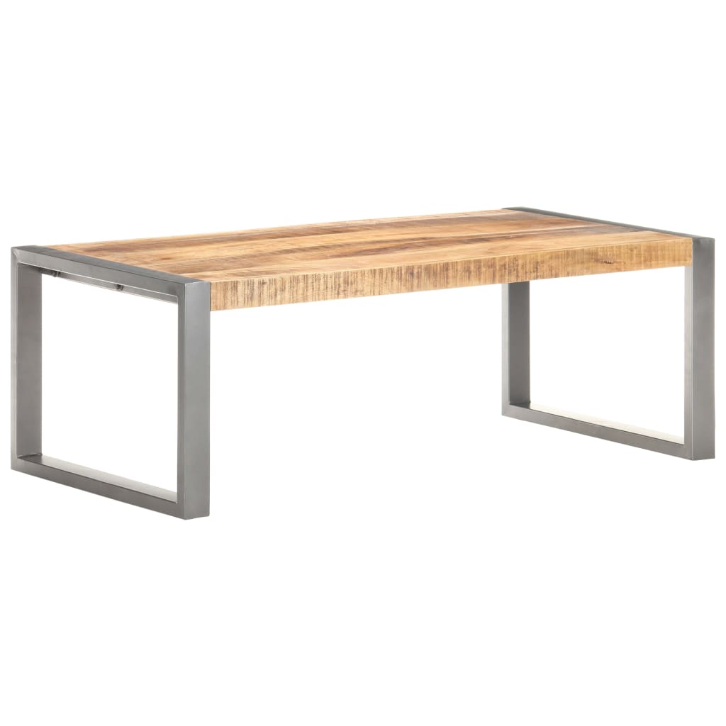 Coffee Table 110 X 60 X 40 Cm Rough Mango Wood