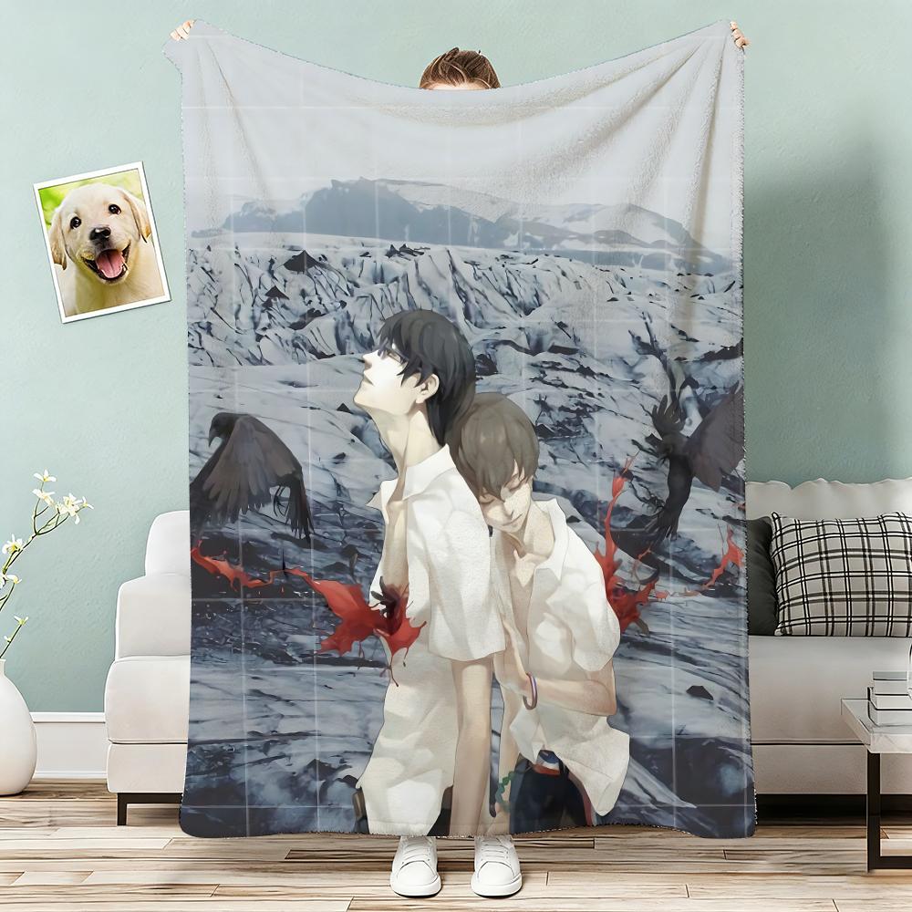 Anime T-Terror in R-Resonance Throw Lightweight 240g Flannel Blanket Soft Skin-friendly for Summer Cooling 75x90cm
