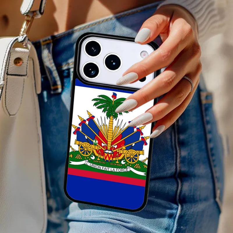 

Haiti Haitian Flag soft Phone Case For iPhone 17 Air 14 15 13 12 Max Cover For Apple 14 15 16 16e 11 Pro Max Plus iPhone 13pro