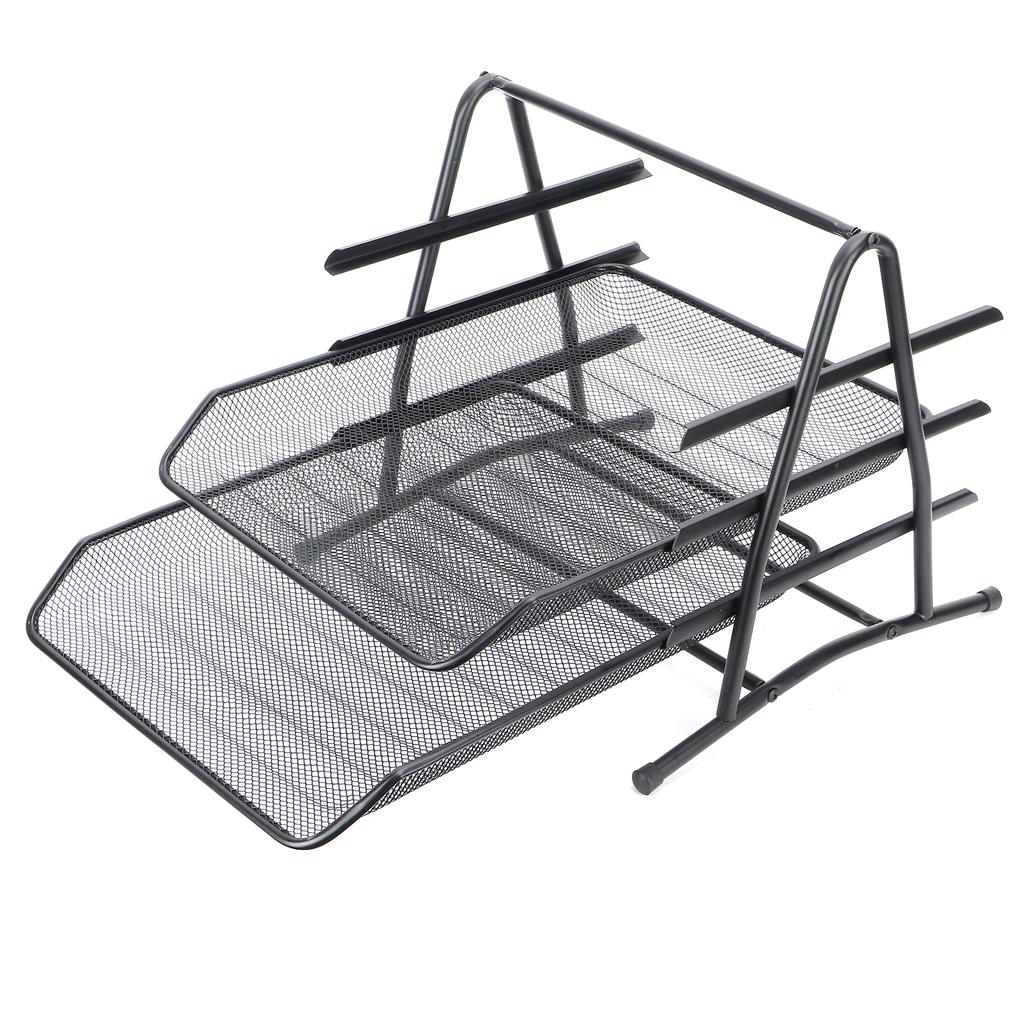 Document Basket Three Layers Reticulated Desktop Organizer for Store  Size Paper Folders Stationer
