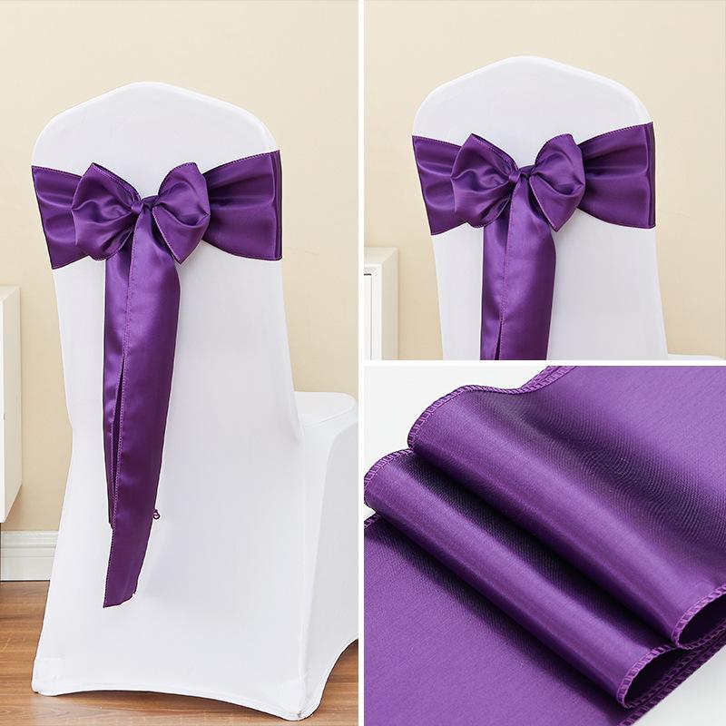 Jedwabna Wstążka Muszka Dekoracje Oparcia Krzesła na Wydarzenia Wesela Imprezy Pokrowce na Krzesła z Akcentem Kokardy Motylkowej