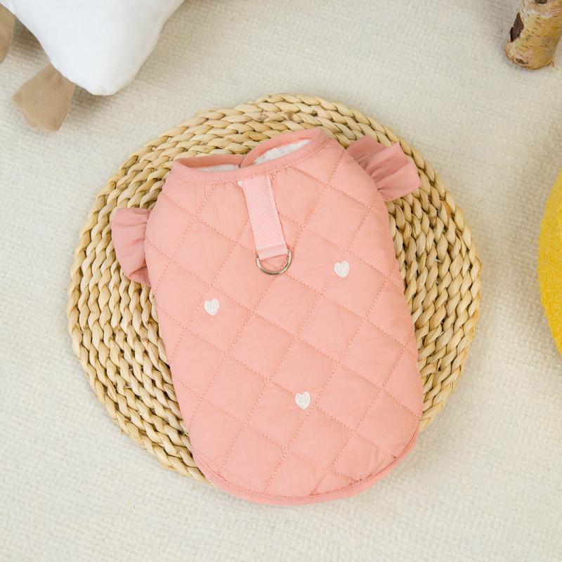 Dog Coat Winter Warm Love Flying Sleeve Dog Jacket Soft Thicken Puppy Clothes French Bulldog Chihuahua Bichon Teddy Clothing