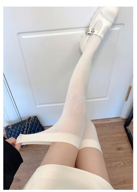 Lolita White Knee Socks Summer Thin Velvet High Thigh Socks Pure Lace Bow Stockings