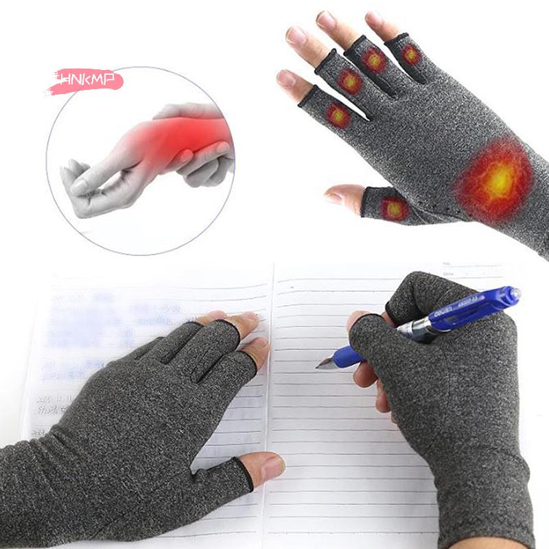 Therapy Compression Arthritis Gloves for Men Half-Finger Wrist Support Hand Joint Pain Relief Health Care Compression Gloves