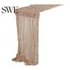 Rustic Table Runner Tablecloth Soft Washable Non-Fading Hand-dyed Wedding Party Decoration