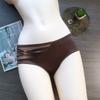 Women's Satin Sexy Mesh Low Waist Breathable Comfortable Antibacterial Briefs Underwear