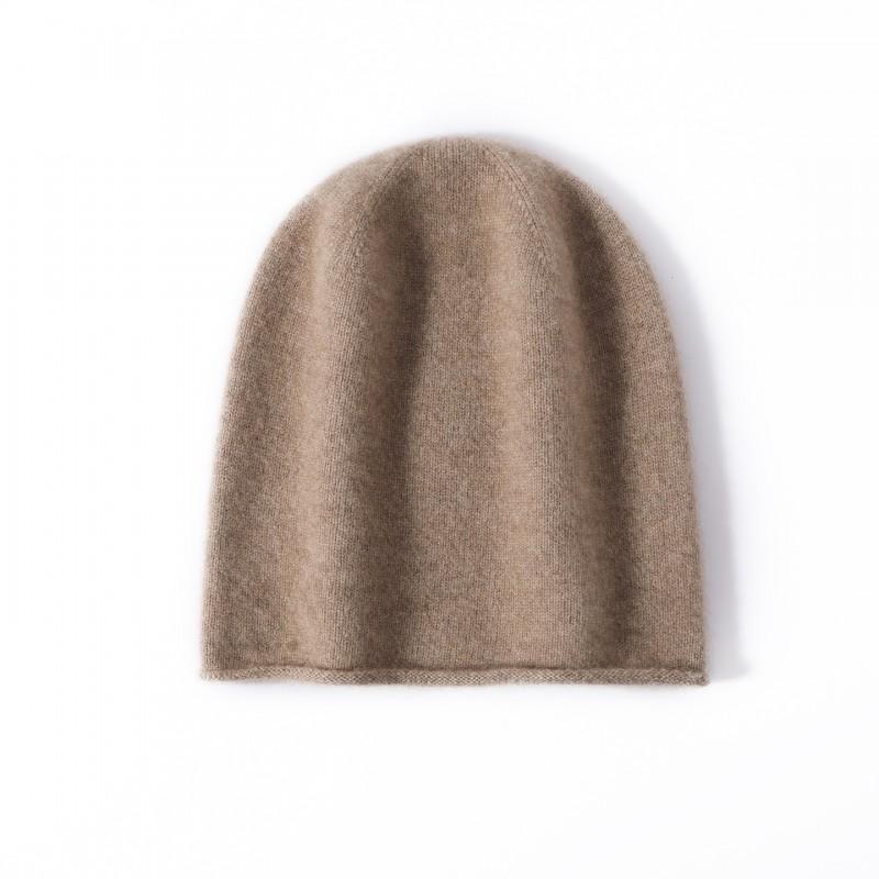Solid Color 100% Cashmere Beanie Unisex Winter Warm Ear Protection Hat Casual Versatile Slouchy