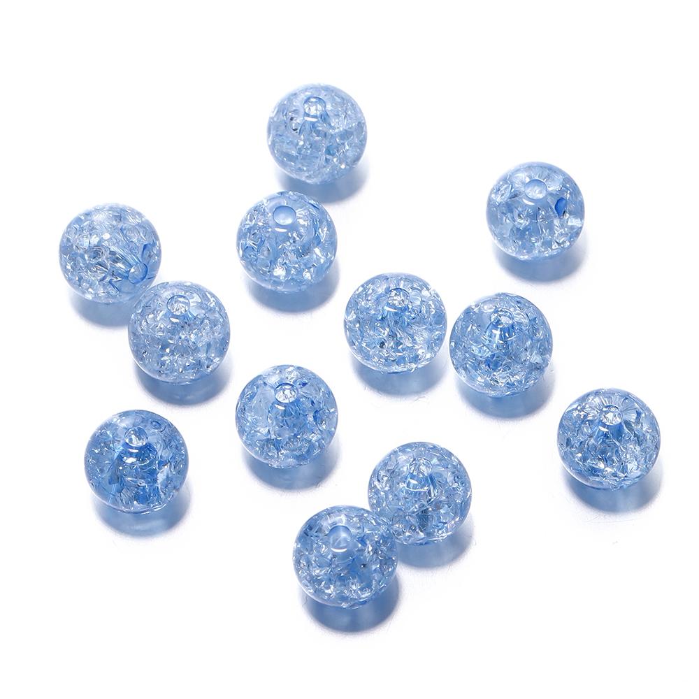 20-30pcs 8/10/12mm Cracked Crystal Acrylic Beads Colorful Loose Spacer Bead for Jewelry Making Charm Beads DIY Bracelet Necklace