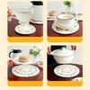 Cotton Coasters Pad Heat Protective Round Placemat Dishwasher Safe Surfaces Protectors for Hot Utensils Table top