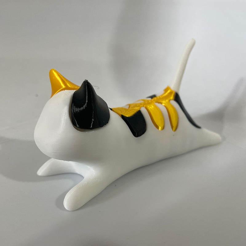 

Cute 3D Printing Three Flowers Cat Toys Home Desktop Ornaments Three-colour Collocation Kitten Children Stress Relief Toys Gifts