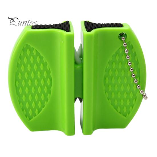 

Стабильная с крючком-цепочкой, долговечная точилка, портативная легкая карманная точилка, кухонные аксессуары зелёный