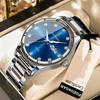 Top Brand New Men's Watch Double Calendar Luminous Quartz Diamond Watch