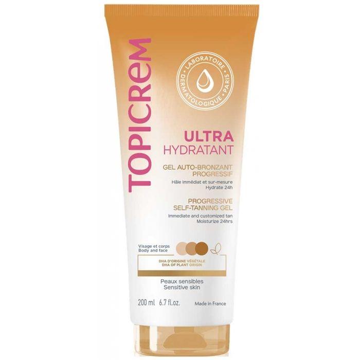 Topicrem Ultra Hydratant Gel Autobronzant Progressif Visage et Corps 200 ml